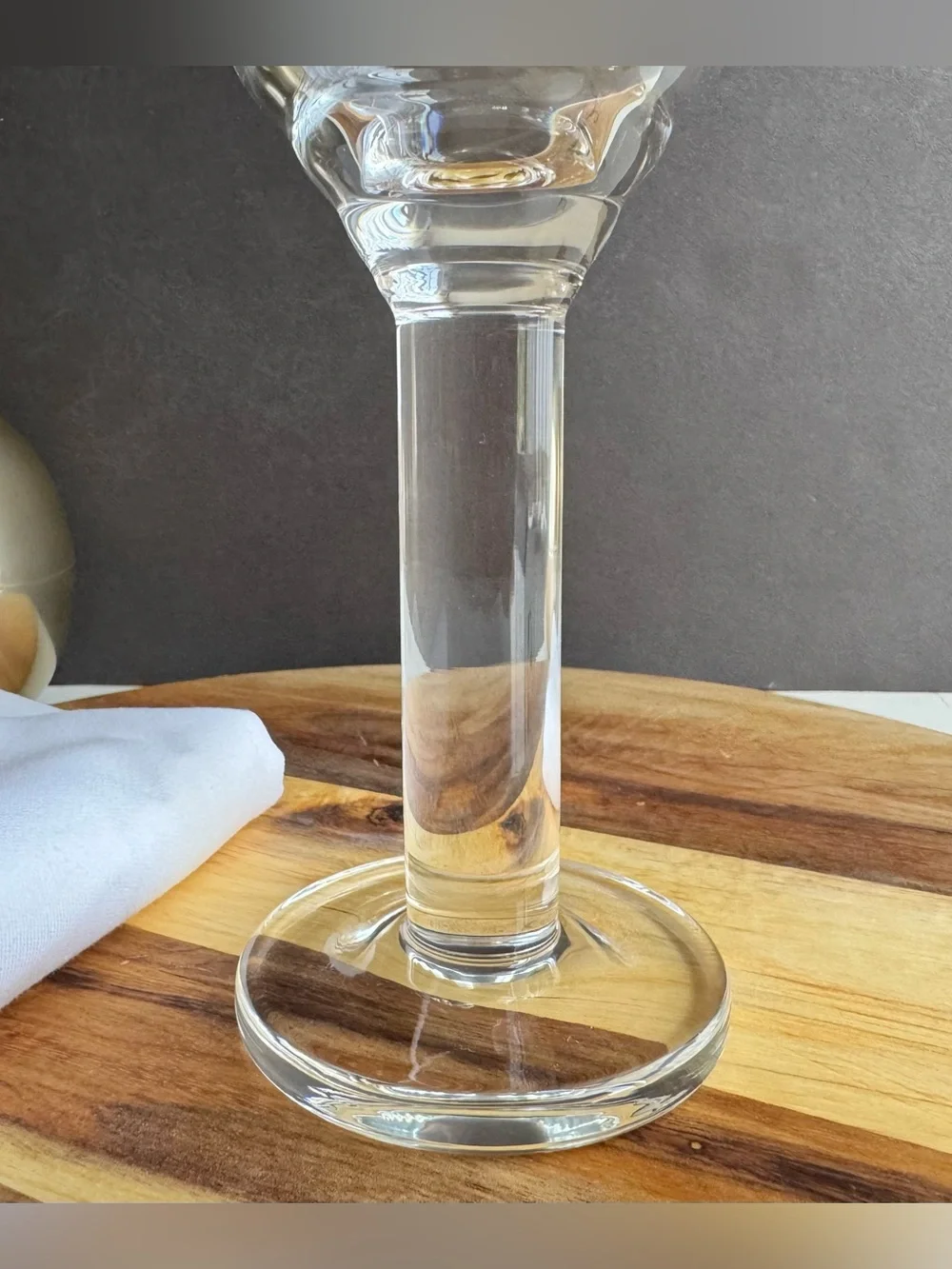 Crate & Barrel Crystal Thick Stem Martini Cocktail Glass